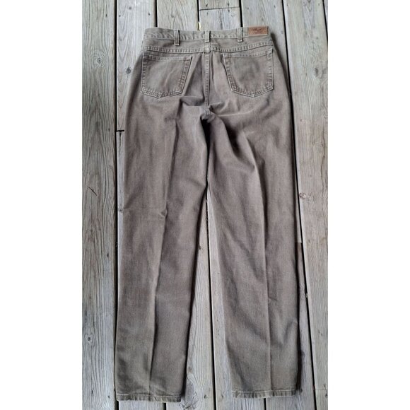 Vintage L.L.Bean Double L Natural Fit Mens Jeans 34x34 Beige Denim Made In USA 1 - Picture 3 of 9